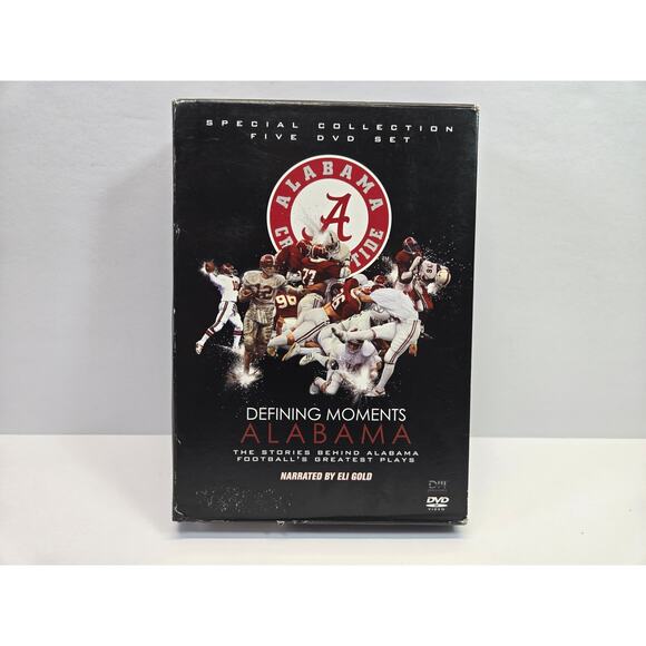 Defining Moments: Alabama Football 2008 ~ 5 DVD Box Set Crimson Tide Eli Gold - Picture 1 of 3